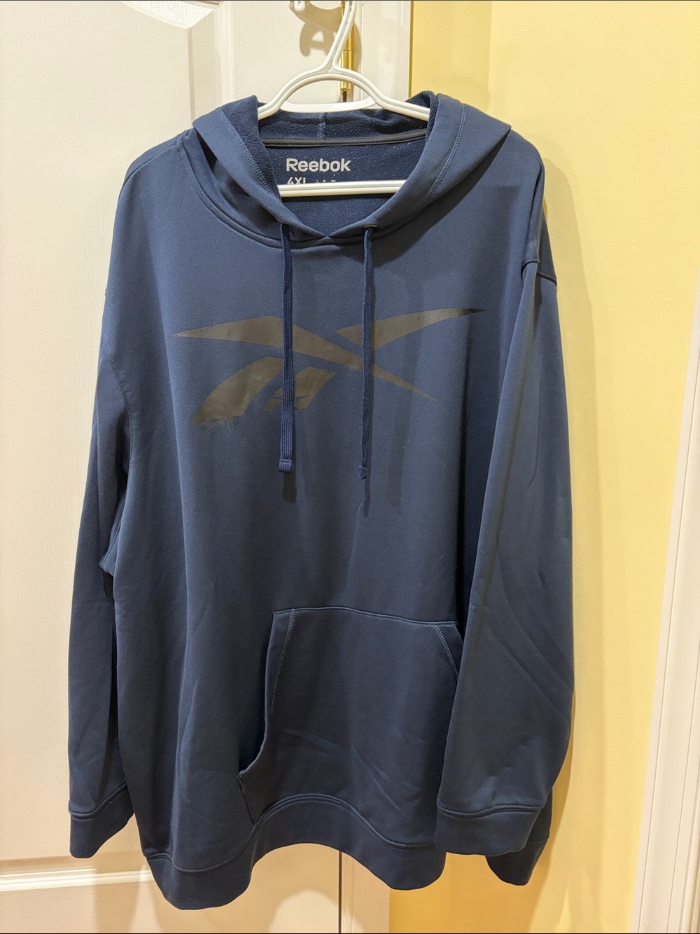 Reebok Men's Navy Blue Logo Pullover Hoodie